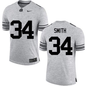 Men's Ohio State Buckeyes #34 Erick Smith Gray Nike NCAA College Football Jersey Anti-slip UTY4344BK